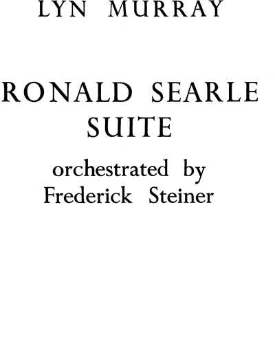 Ronald Searle Suite — Lyn Murray