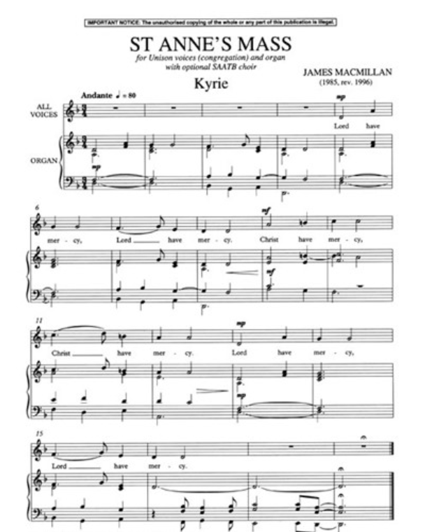 St. Anne's Mass — 詹姆斯·麦克米伦