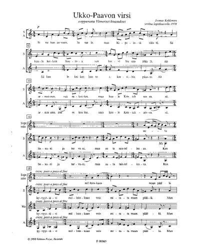 Paavo's Hymn — Joonas Kokkonen