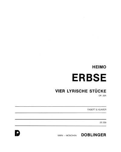 Four Lyrical Pieces, op. 39a — Heimo Erbse
