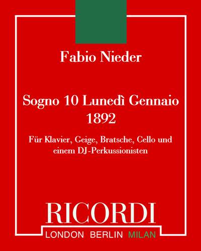 Sogno 10 lunedi' gennaio 1892 — Fabio Nieder
