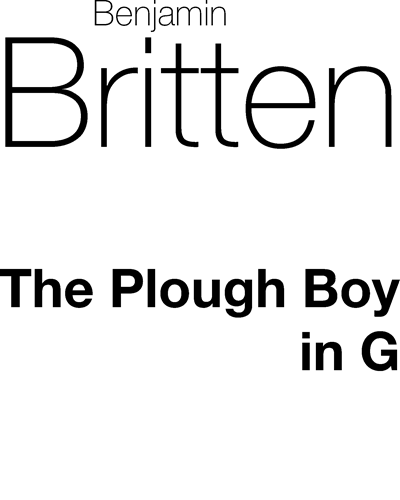 The Plough Boy — 布里顿