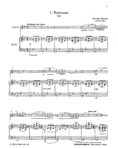 Berceuse, op. 8 — 弗兰克·布里奇