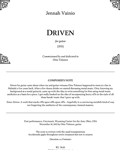Driven — Jennah Vainio