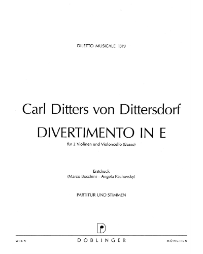 Divertimento in E major — 迪特斯多夫