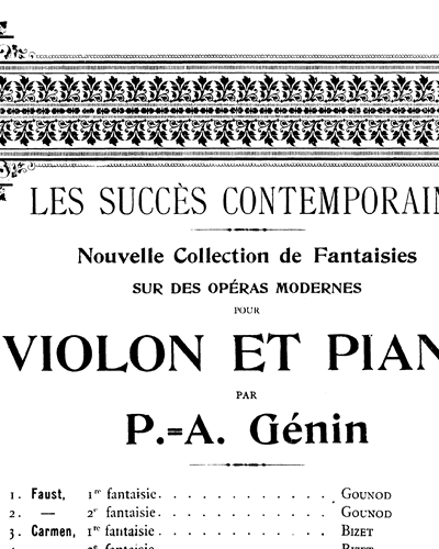 Carmen Fantaisie No. 2 — 比才