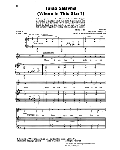 Taraq Salayma (Where Is This Star?) (from 'Carols For Today') — Herbert Chappell