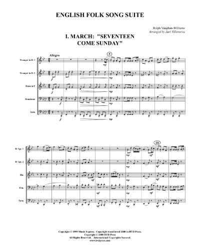 English Folk Song Suite — 佚名