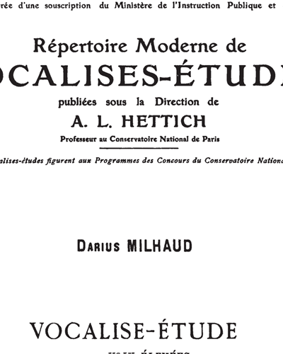 Vocalise-Etude Op. 10 — 米约