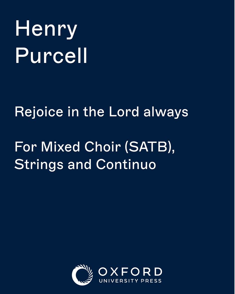 Rejoice in the Lord alway — Henry Purcell