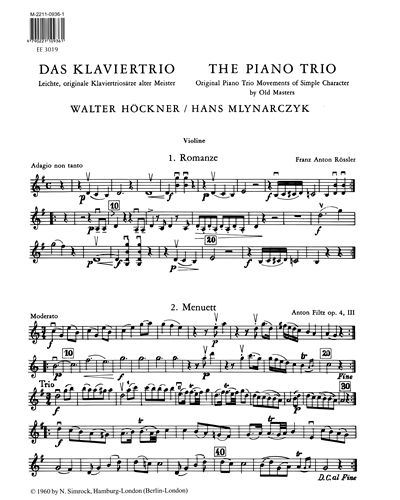 Piano Trio, Band 1 — 合集