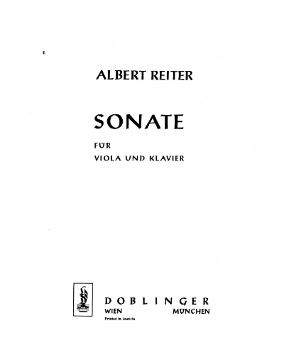Sonata — Albert Reiter