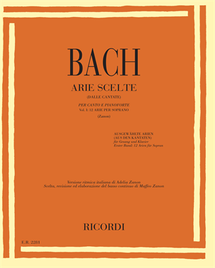 Arie scelte (from the Cantatas), Vol. 1 - 12 Arias for Soprano — 巴赫