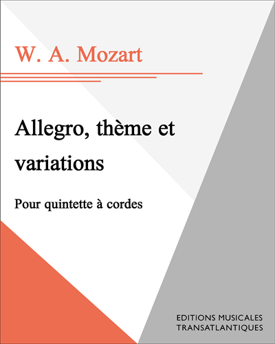 Allegro, thème et variations — 莫扎特