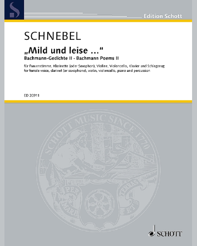 “Mild und leise...” — Dieter Schnebel