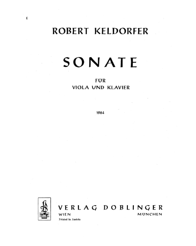 Sonata — Robert Keldorfer