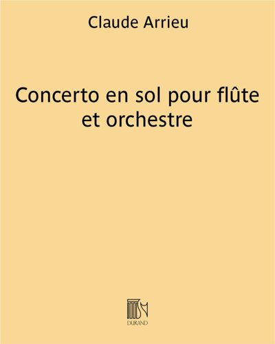 Concerto in G for Flute and Orchestra — Claude Arrieu