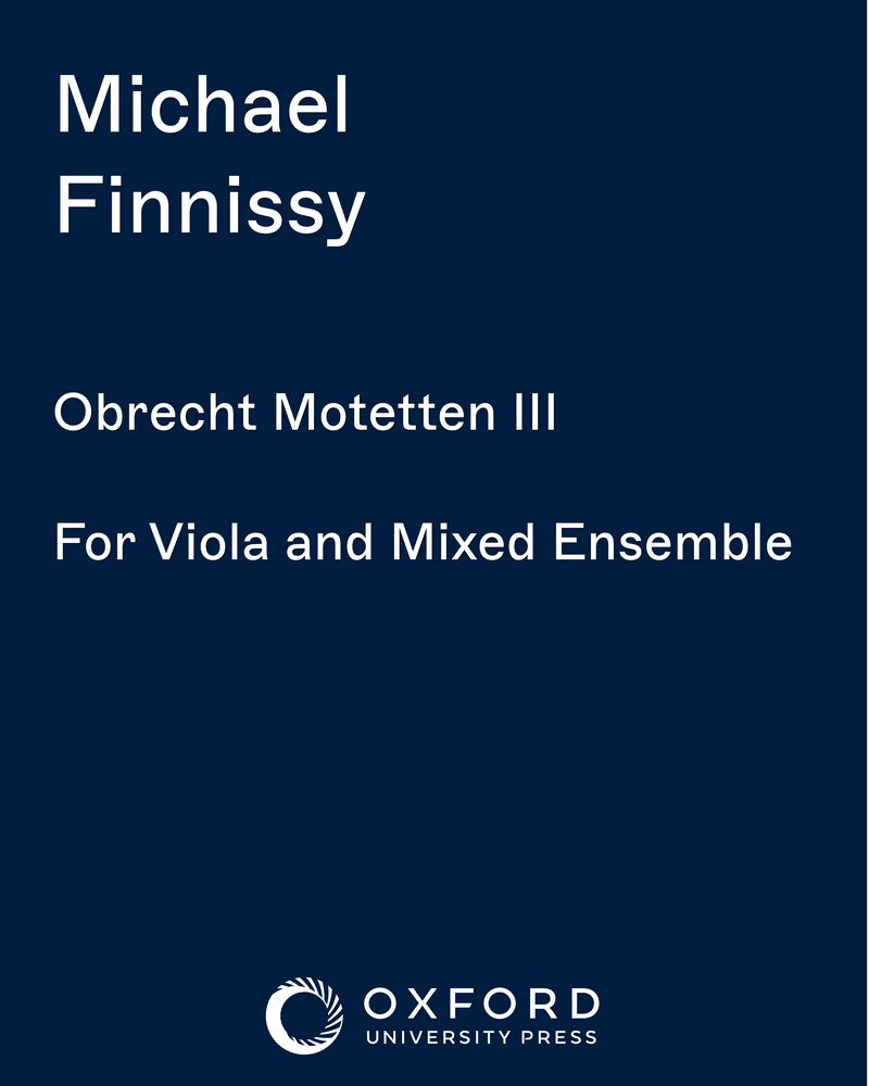 Obrecht Motetten III — Michael Finnissy