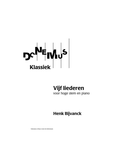Five Songs — Henk Bijvanck
