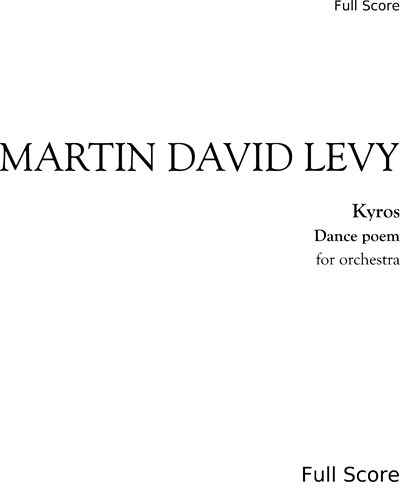 Kyros — Marvin David Levy