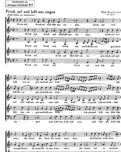 Frisch auf und lasst uns singen — Paul Peuerl