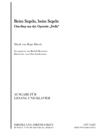 Beim Segeln, beim Segeln — Hugo Hirsch