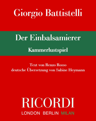 Der Einbalsamierer — Giorgio Battistelli