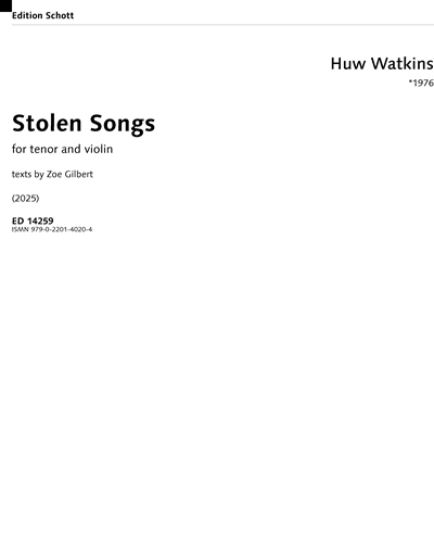 Stolen Songs — Huw Watkins