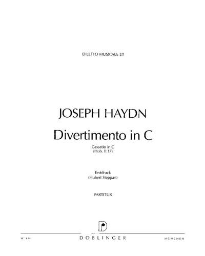 Divertimento in C major 'Cassatio ex C', Hob. II:17 — Joseph Haydn