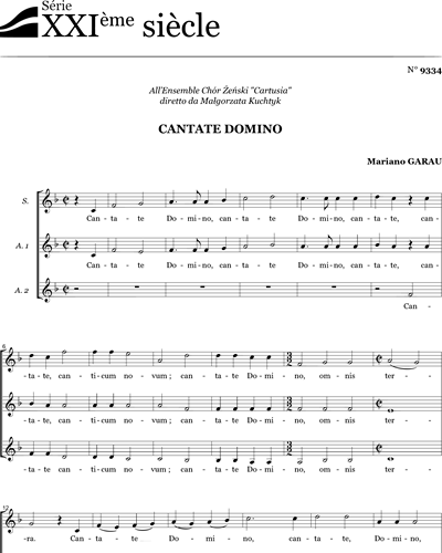 Cantate Domino - Garau — Mariano Garau