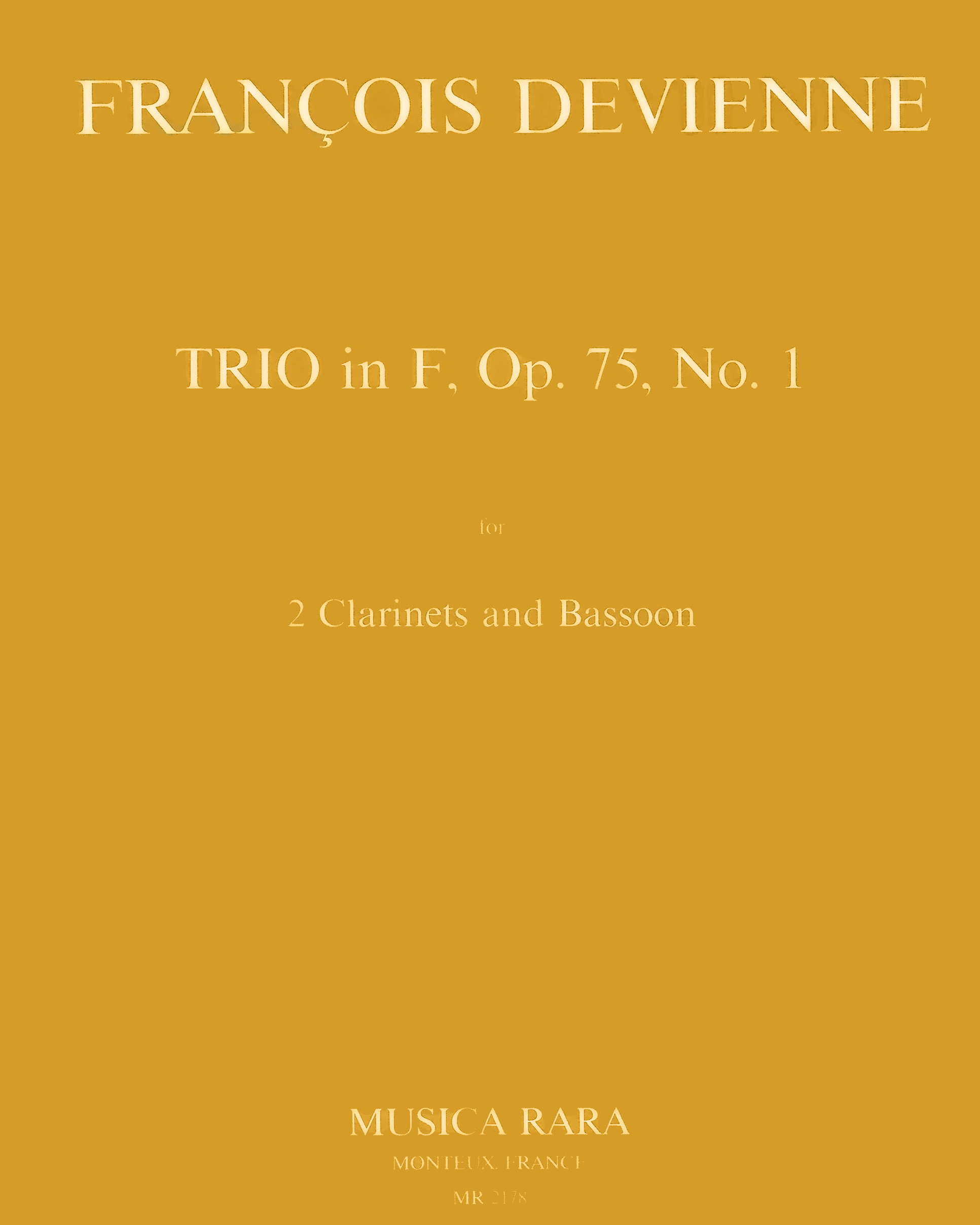 Trio in F major, op. 75 No. 1 — François Devienne