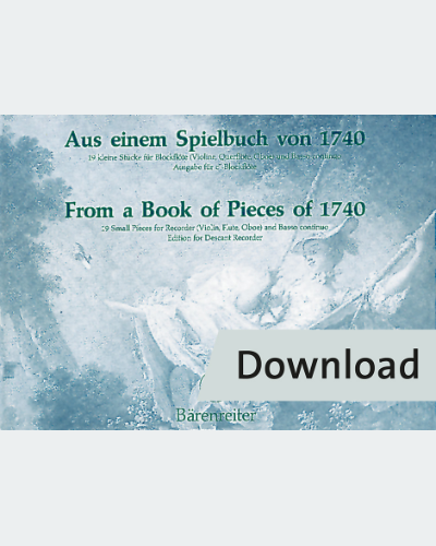 Aus einem Spielbuch von 1740 für Blockflöte (Violine, Querflöte, Oboe) und Basso continuo — 合集