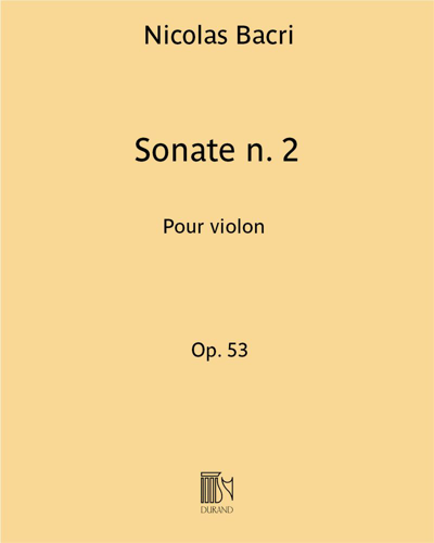 Sonata No. 2, op. 53 — Nicolas Bacri