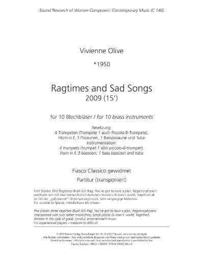Ragtimes and Sad Songs — Vivienne Olive