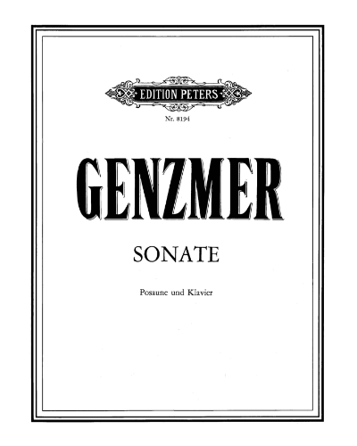 Sonate für Posaune und Klavier — Harald Genzmer