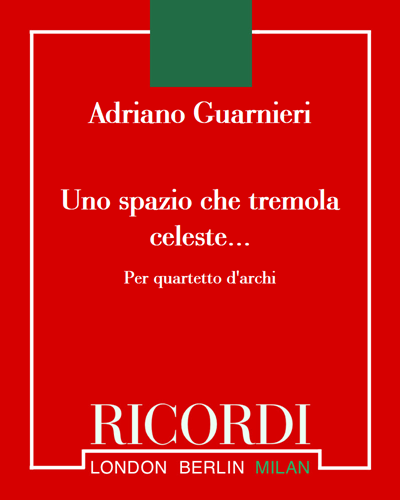 Uno spazio che tremola celeste... — Adriano Guarnieri