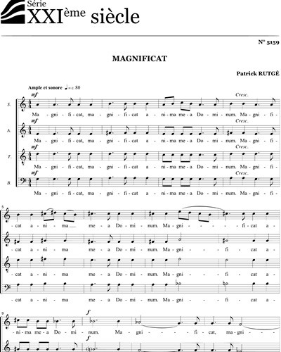 Magnificat - Rutgé - SATB — Patrick Rutgé