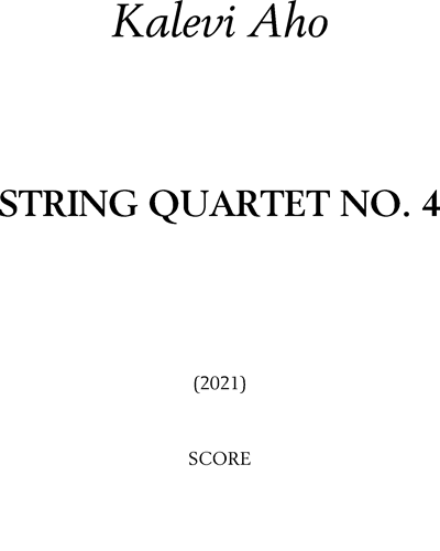 String Quartet No. 4 — Kalevi Aho
