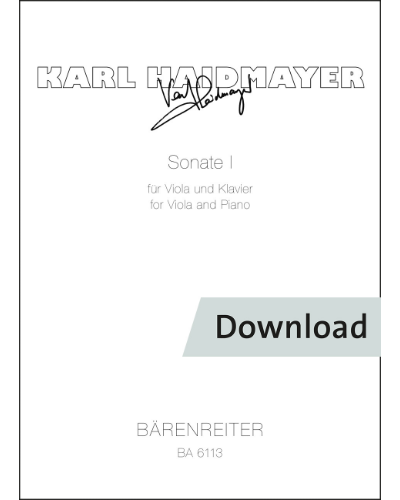 Sonata I for Viola and Piano — Karl Haidmayer