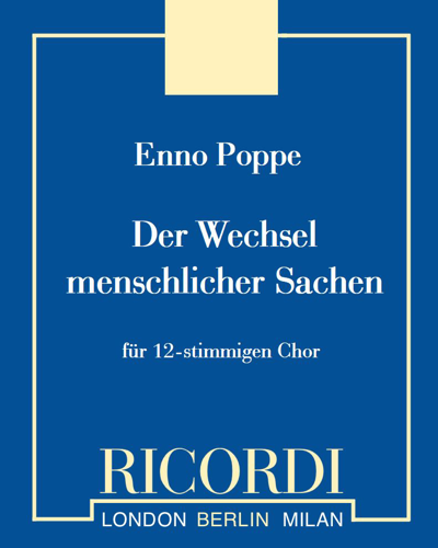 Der Wechsel menschlicher Sachen — Enno Poppe