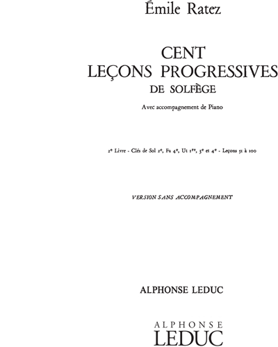 100 Leçons Progressives De Solfège — Émile Pierre Ratez