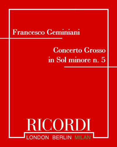 Concerto Grosso in G minor No. 5 — Francesco Geminiani