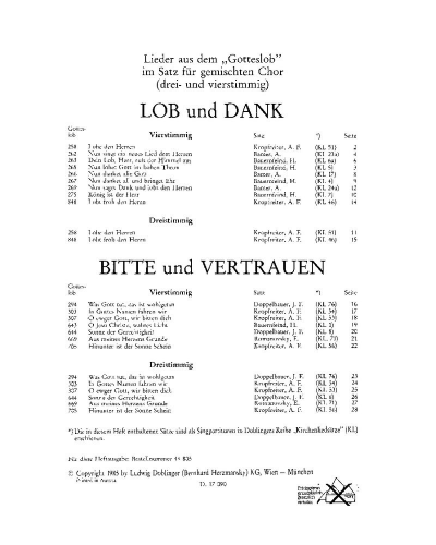 Lob und Dank & Bitte und Vertrauen: Songs from the "Praise of God" — 合集