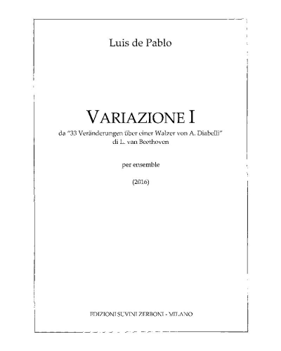 Variation 1 — Luis de Pablo