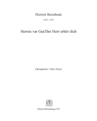 Der Herr erhör dich/Herr var Gud — 布克斯特胡德