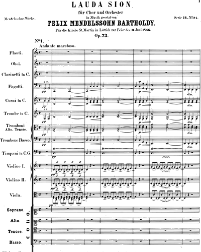 Lauda Sion, op. 73 — 门德尔松
