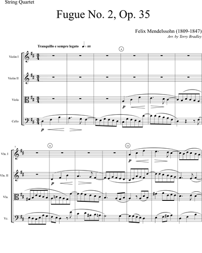 Fugue, op. 35 No. 2 — 门德尔松