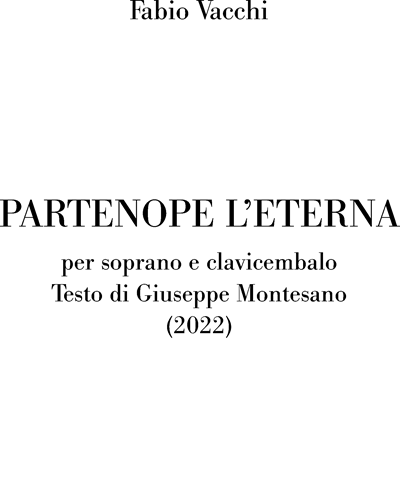 Partenope l'eterna — Fabio Vacchi