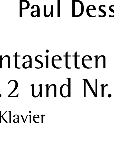 Fantasias No. 2 & No. 3 — Paul Dessau