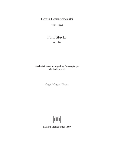 Five Pieces, op. 46 — Louis Lewandowski